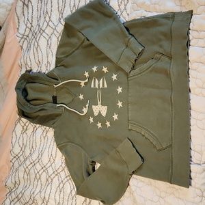 Under Armour Olive Green Freedom Hooded Sweatshirt Large